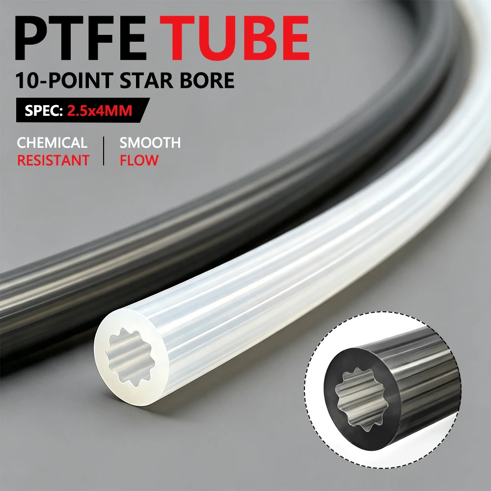 Bowden Tube - Rura PTFE wysokotemperaturowa 4x2,5 mm, antykorozyjna,
