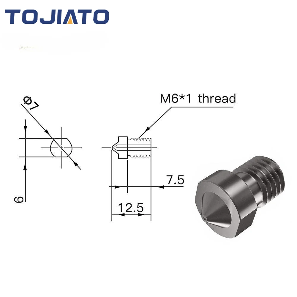 2 szt. Dysze E3D V6 ze Stali H – Direct Drive Extruder recenzja i cena